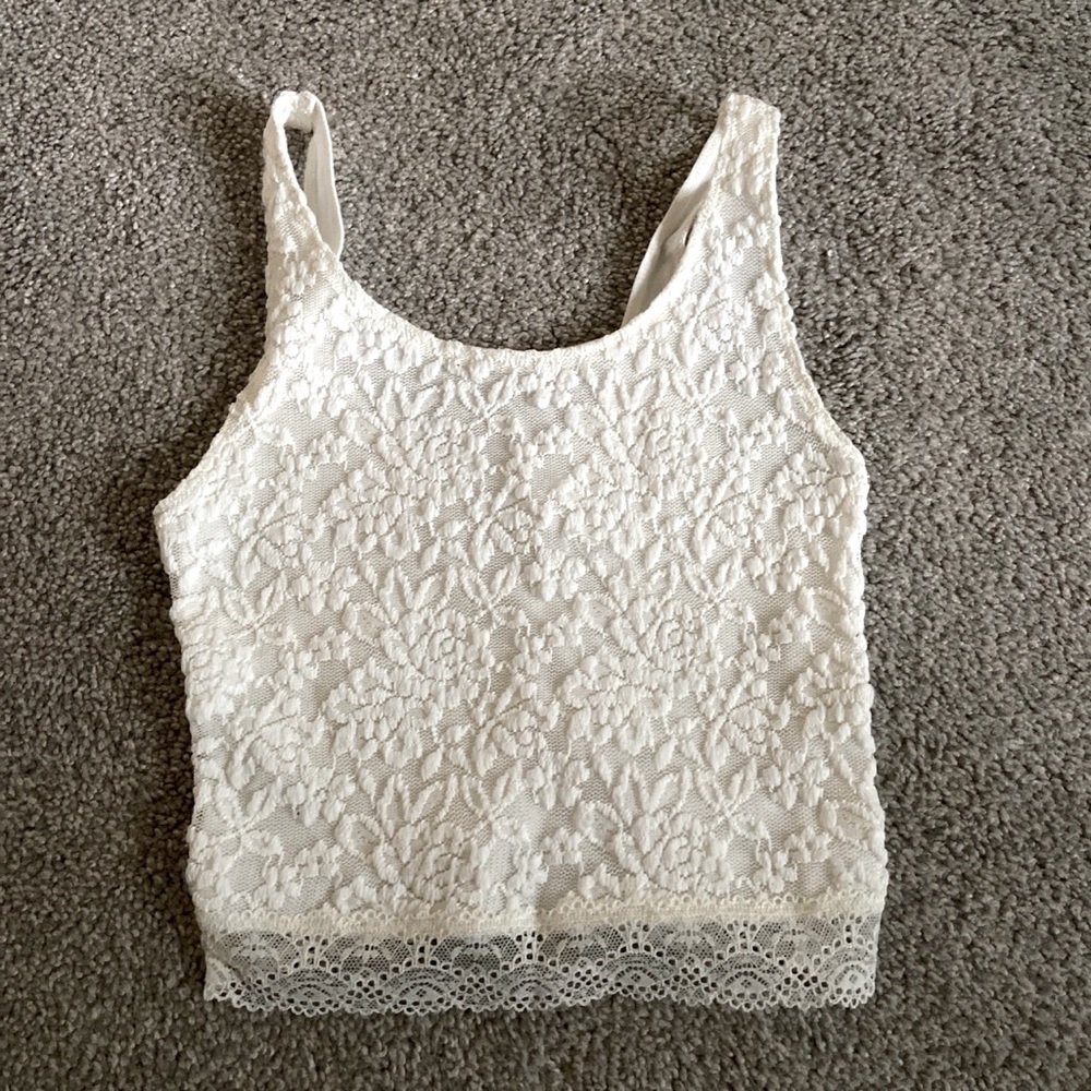 Abercrombie Kids White Lace Tank